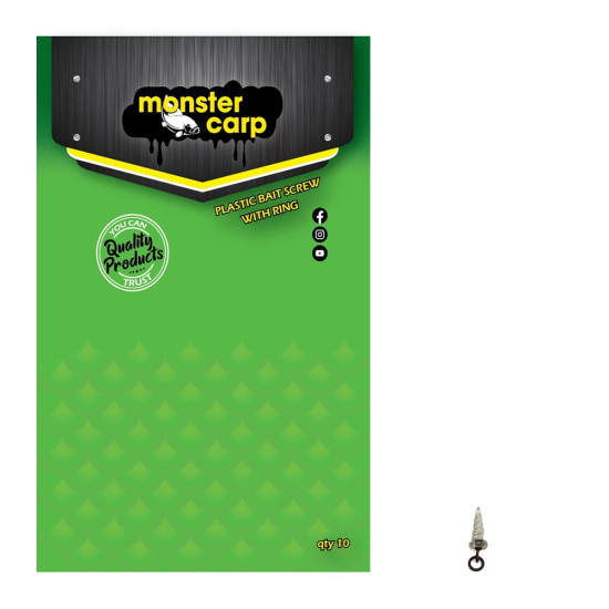 Monster Carp bait screw plastic clear